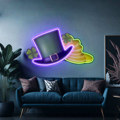 Hat And Gold Saint Patrick Day Led Signs - Shineneon