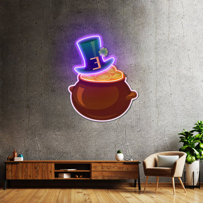 Hat On Gold Saint Patrick Day Led Signs Wall Art - Shineneon