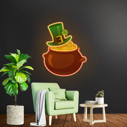 Hat On Gold Saint Patrick Day Led Signs Wall Art - Shineneon