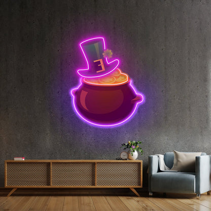 Hat On Gold Saint Patrick Day Led Signs Wall Art - Shineneon