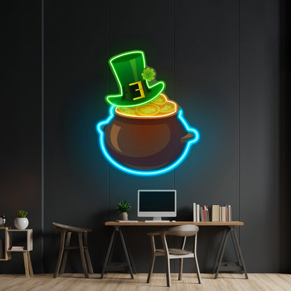 Hat On Gold Saint Patrick Day Led Signs Wall Art