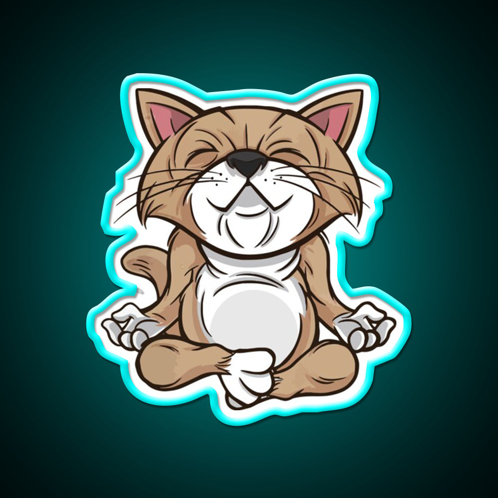 Hatha Yoga Led Neon Sign For Wellness Space Rgb Color