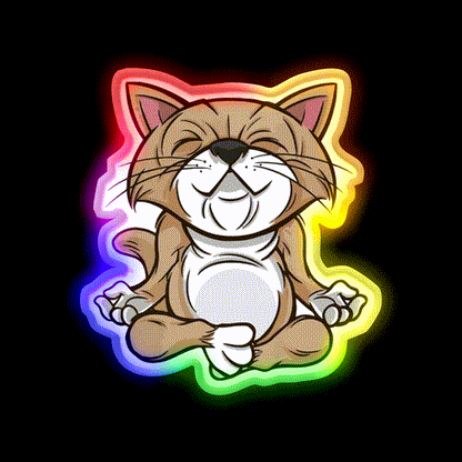 Hatha Yoga Led Neon Sign For Wellness Space Rgb Color