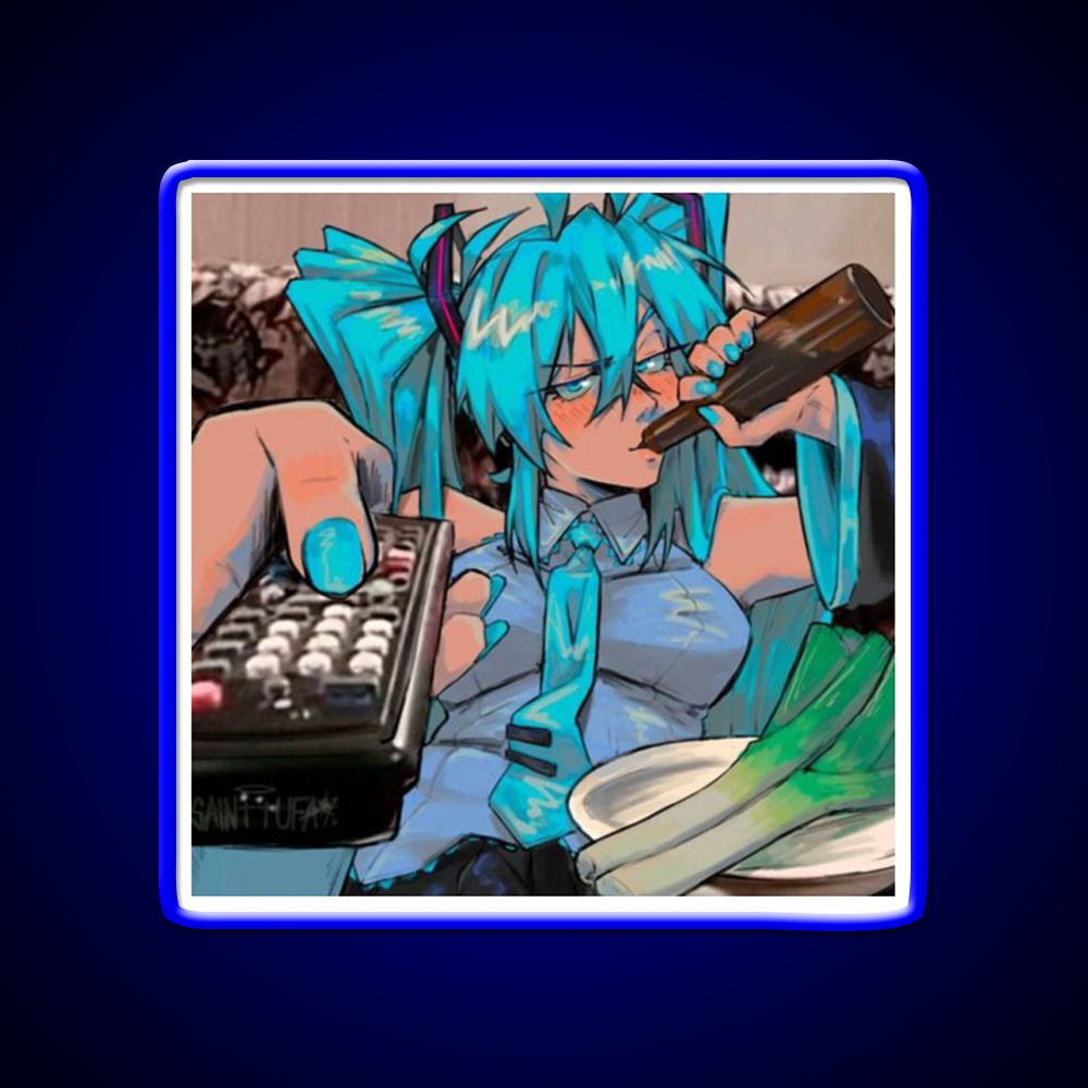 Hatsune Miku Funny Beer Design Beer Bar Decor Led Neon Sign Rgb Color - LED neon sign view 5
