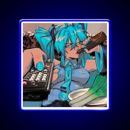 Hatsune Miku Funny Beer Design Beer Bar Decor Led Neon Sign Rgb Color - LED neon sign view 5