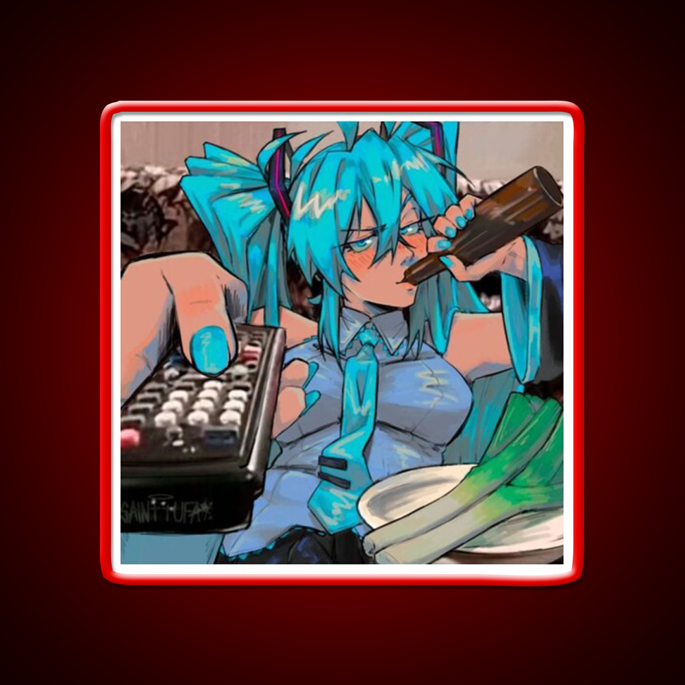 Hatsune Miku Funny Beer Design Beer Bar Decor Led Neon Sign Rgb Color - LED neon sign view 10