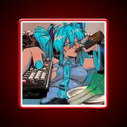 Hatsune Miku Funny Beer Design Beer Bar Decor Led Neon Sign Rgb Color - LED neon sign view 10