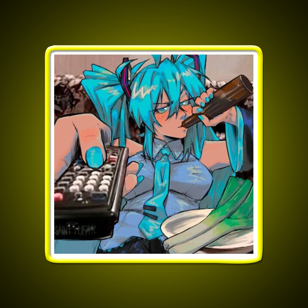 Hatsune Miku Funny Beer Design Beer Bar Decor Led Neon Sign Rgb Color - LED neon sign view 7