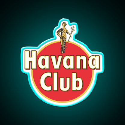 Havana Club Cocktail Bar Decor Led Neon Sign Rgb Color - Size and dimension reference