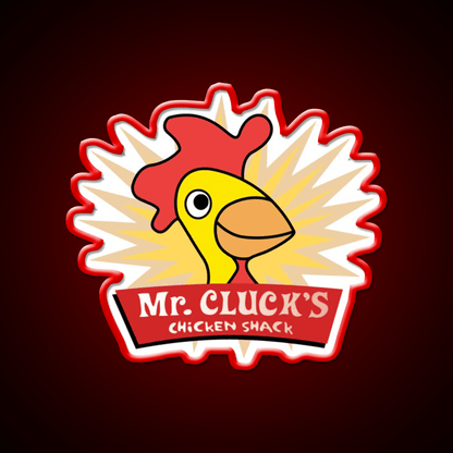 Have A Cluckity Cluck Cluck Day Fast Food Led Neon Sign For Burger Place Rgb Color - Shineneon