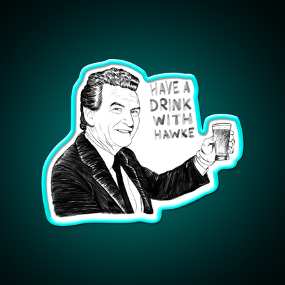 Have A Drink With Hawke Beer Bar Decor Led Neon Sign Rgb Color