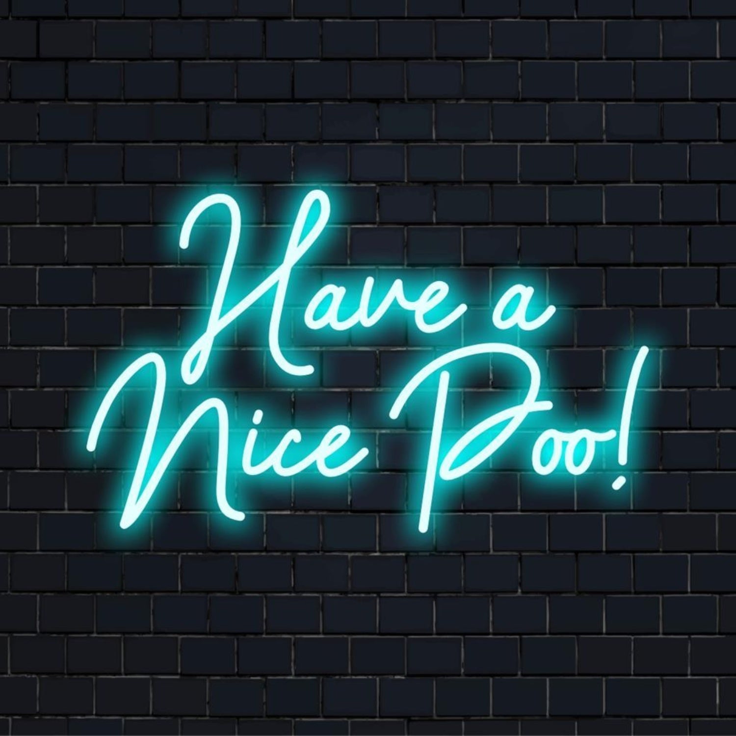 Have A Nice Poo Turquoise Led Neon Sign For Bathroom Decor - Shineneon
