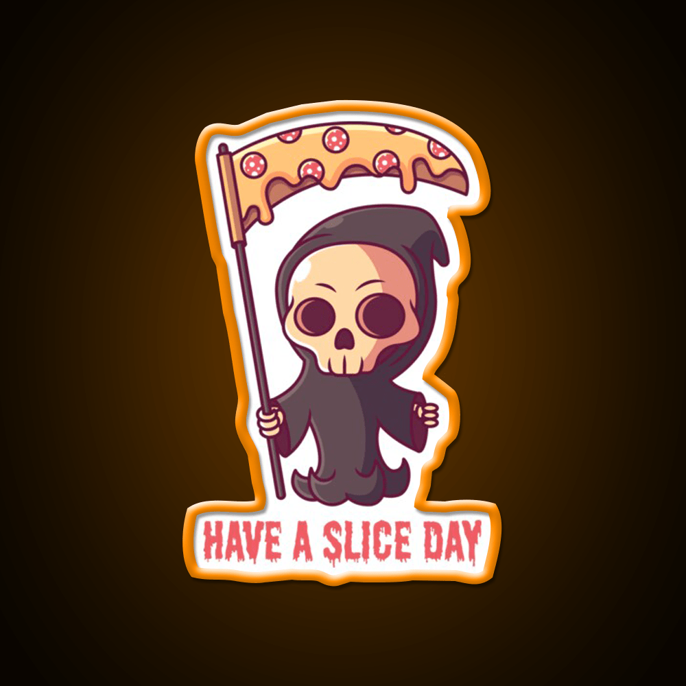 Have A Slice Day Fast Food Led Neon Sign For Burger Place Rgb Color - Shineneon