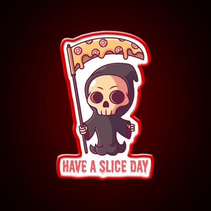 Have A Slice Day Fast Food Led Neon Sign For Burger Place Rgb Color - Shineneon