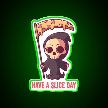 Have A Slice Day Fast Food Led Neon Sign For Burger Place Rgb Color - Shineneon