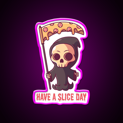 Have A Slice Day Fast Food Led Neon Sign For Burger Place Rgb Color - Shineneon
