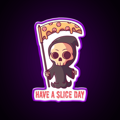 Have A Slice Day Fast Food Led Neon Sign For Burger Place Rgb Color - Shineneon