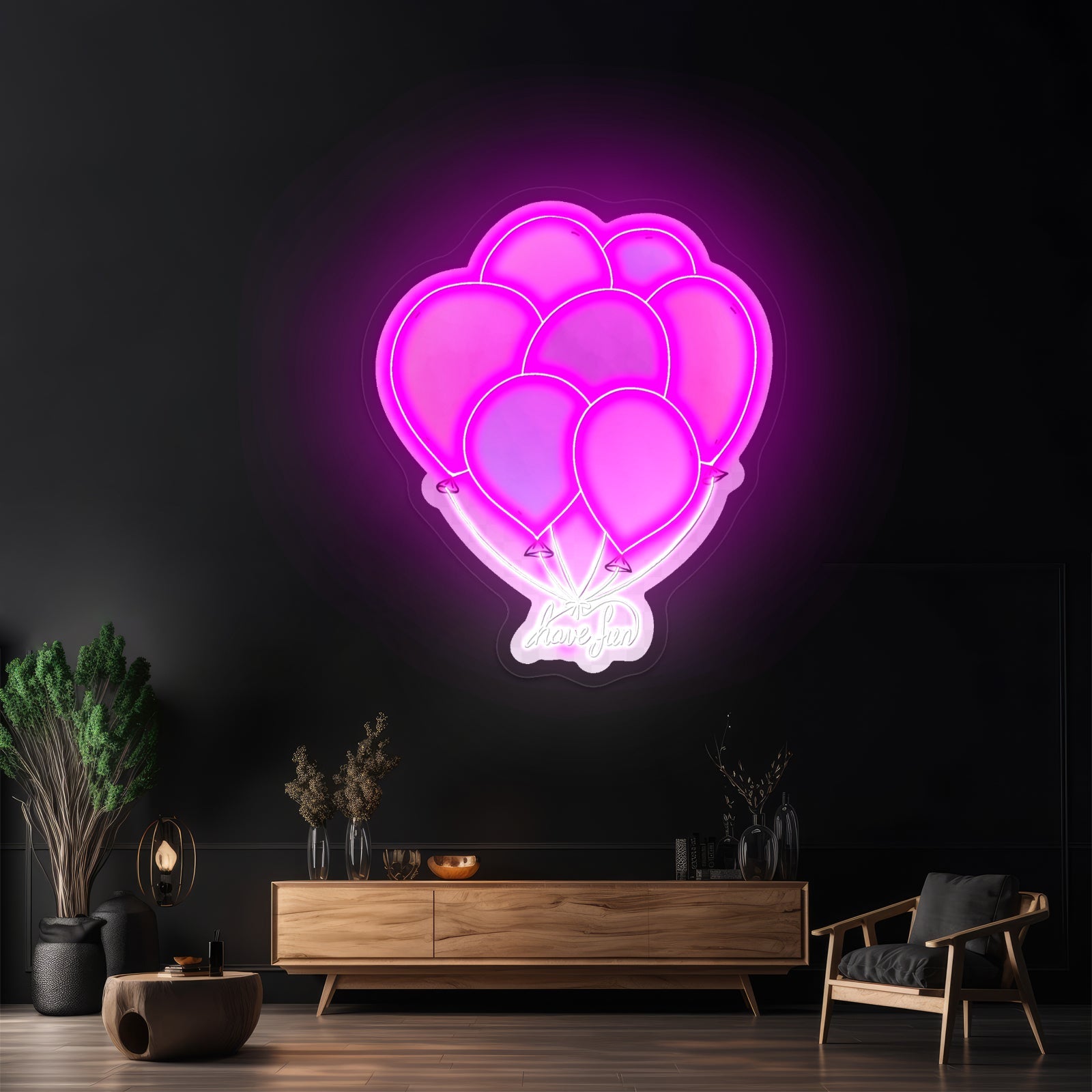 Have Fun Balloons Neon Light For Room - Shineneon