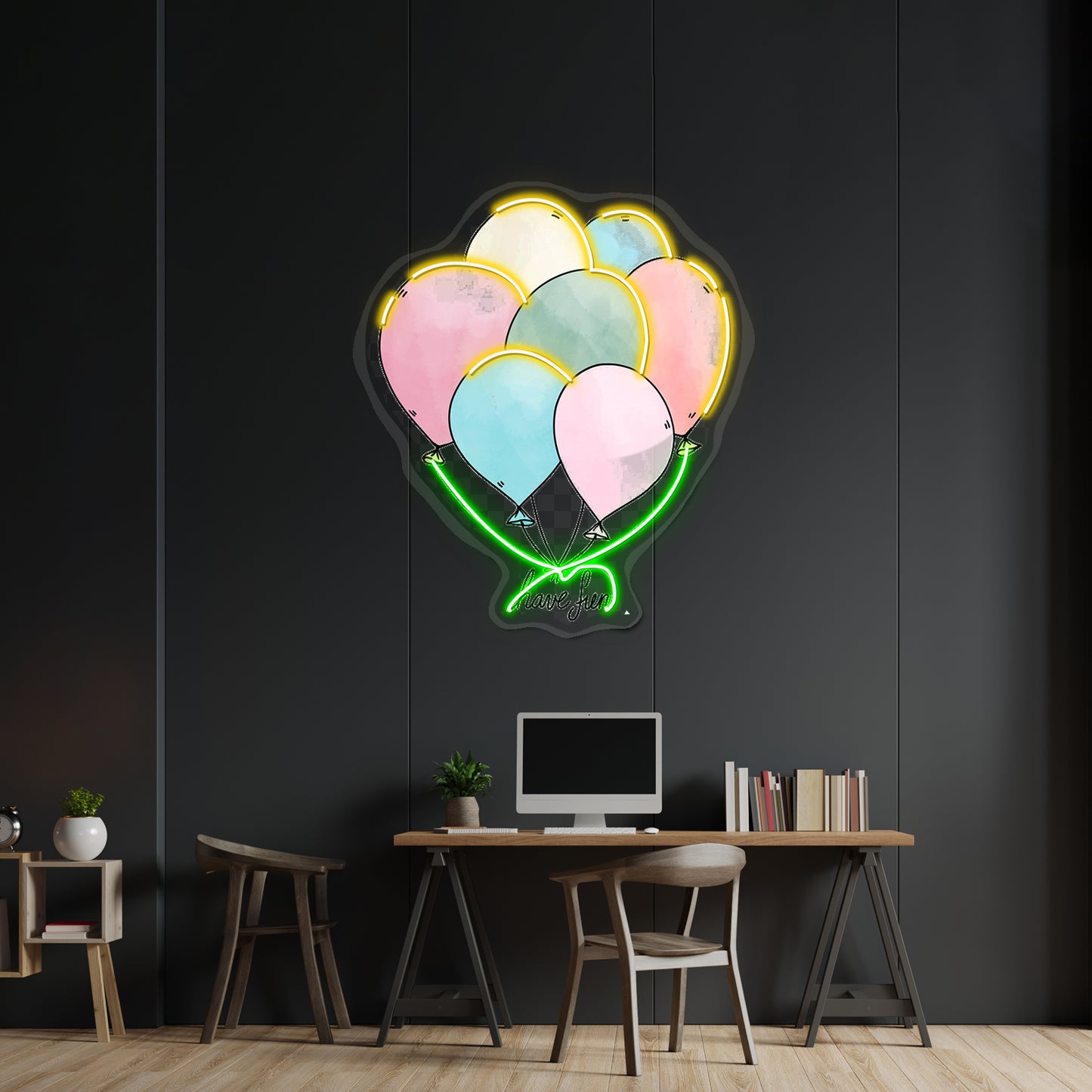 Have Fun Balloons Neon Light For Room