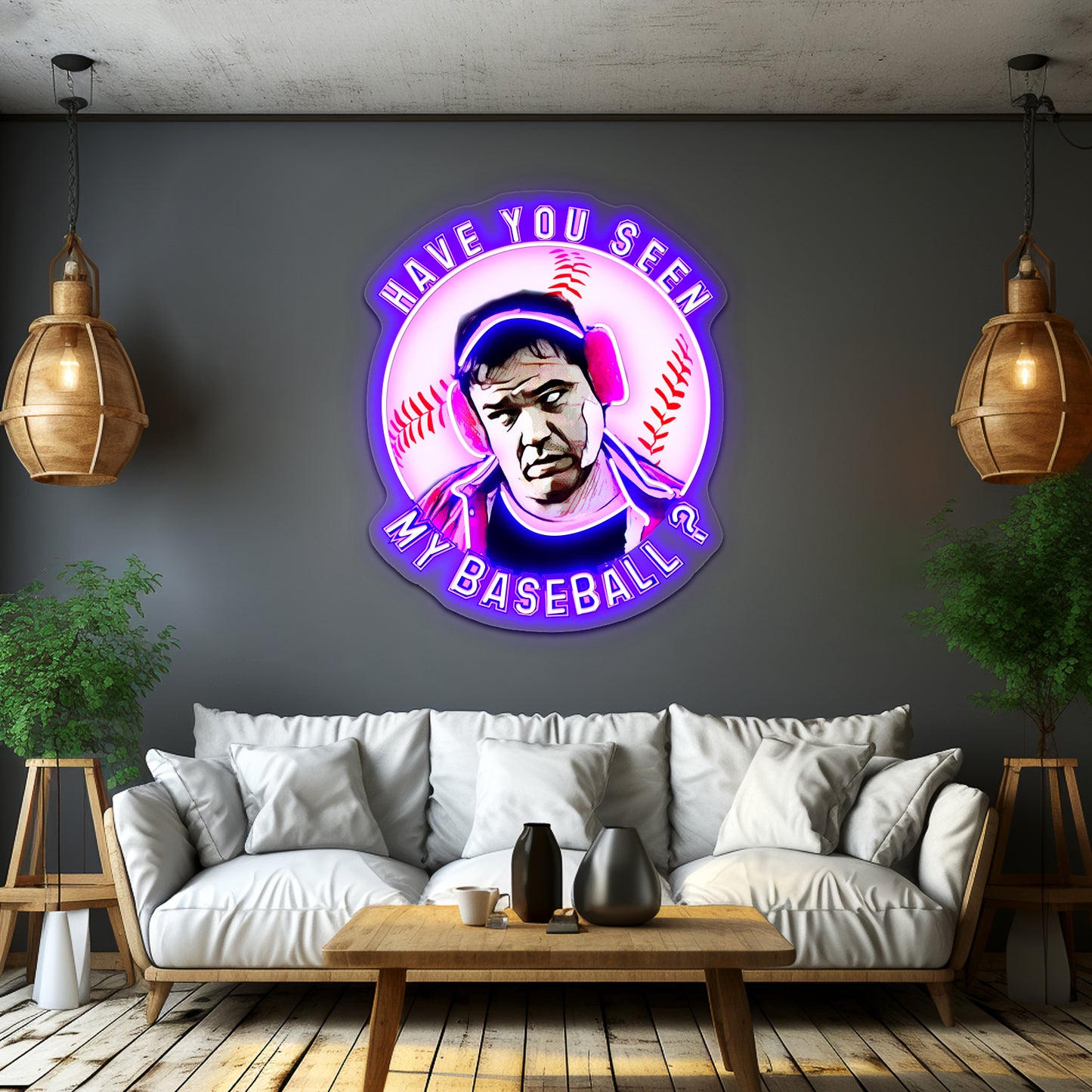 Have You Seen My Baseball Artwork Large Neon Signs