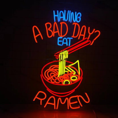 Having A Bad Day Eat Ramen Led Neon Sign Led Decor | Shineneon