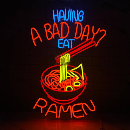 Having A Bad Day Eat Ramen Led Neon Sign Led Decor | Shineneon