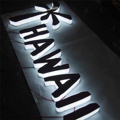 Hawaii 3D Backlit Letters Business Metal Led Sign - Shineneon