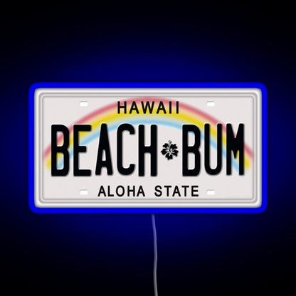 Hawaii License Plate Rgb Neon Sign - Shineneon
