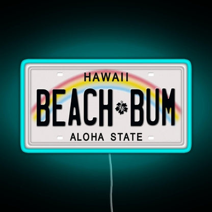 Hawaii License Plate Rgb Neon Sign - Shineneon