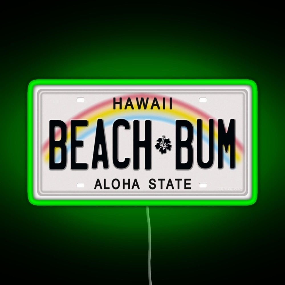 Hawaii License Plate Rgb Neon Sign - Shineneon