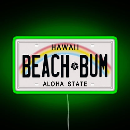 Hawaii License Plate Rgb Neon Sign - Shineneon