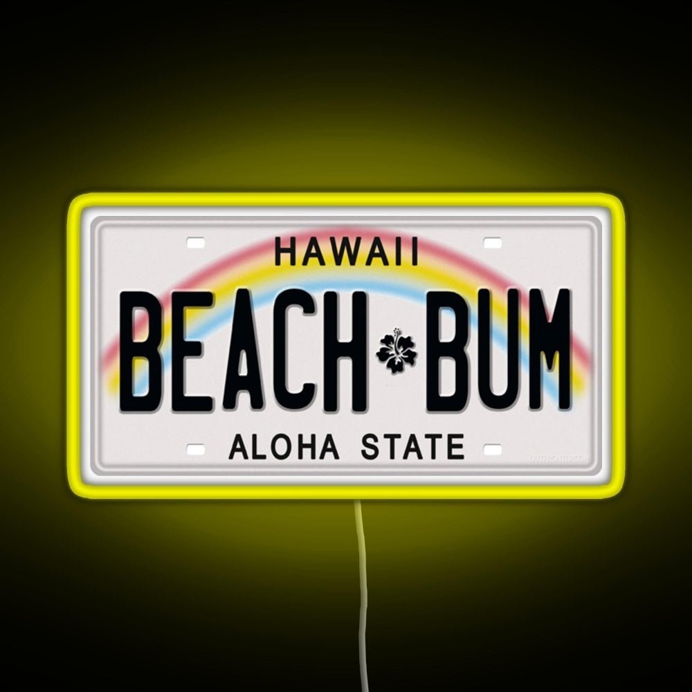 Hawaii License Plate Rgb Neon Sign - Shineneon