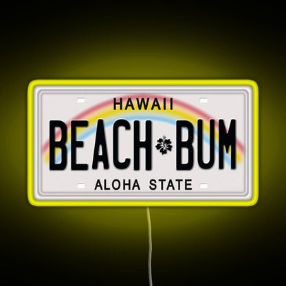 Hawaii License Plate Rgb Neon Sign - Shineneon