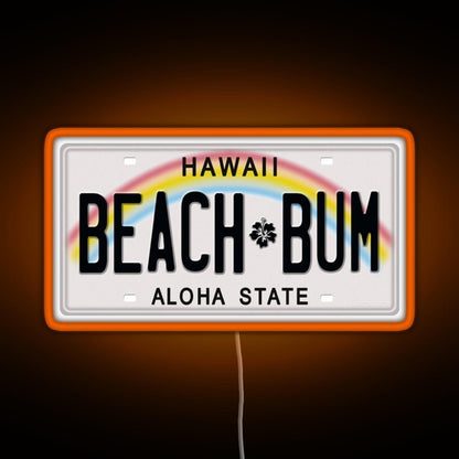 Hawaii License Plate Rgb Neon Sign - Shineneon