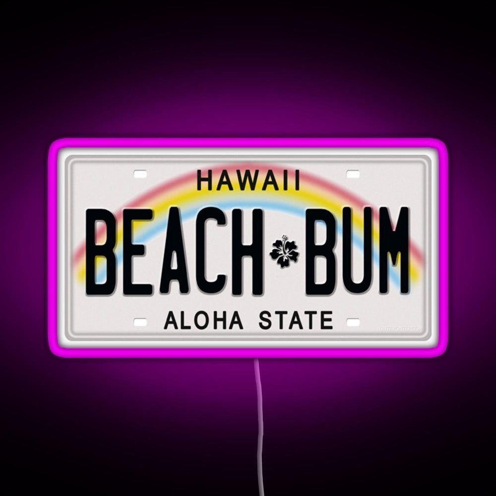 Hawaii License Plate Rgb Neon Sign - Shineneon