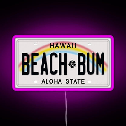Hawaii License Plate Rgb Neon Sign - Shineneon