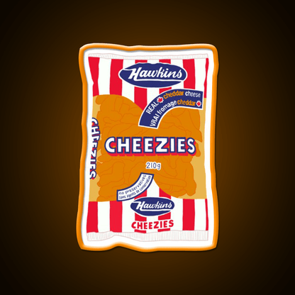 Hawkins Cheezies Snack Food Led Neon Sign Rgb Color - Shineneon