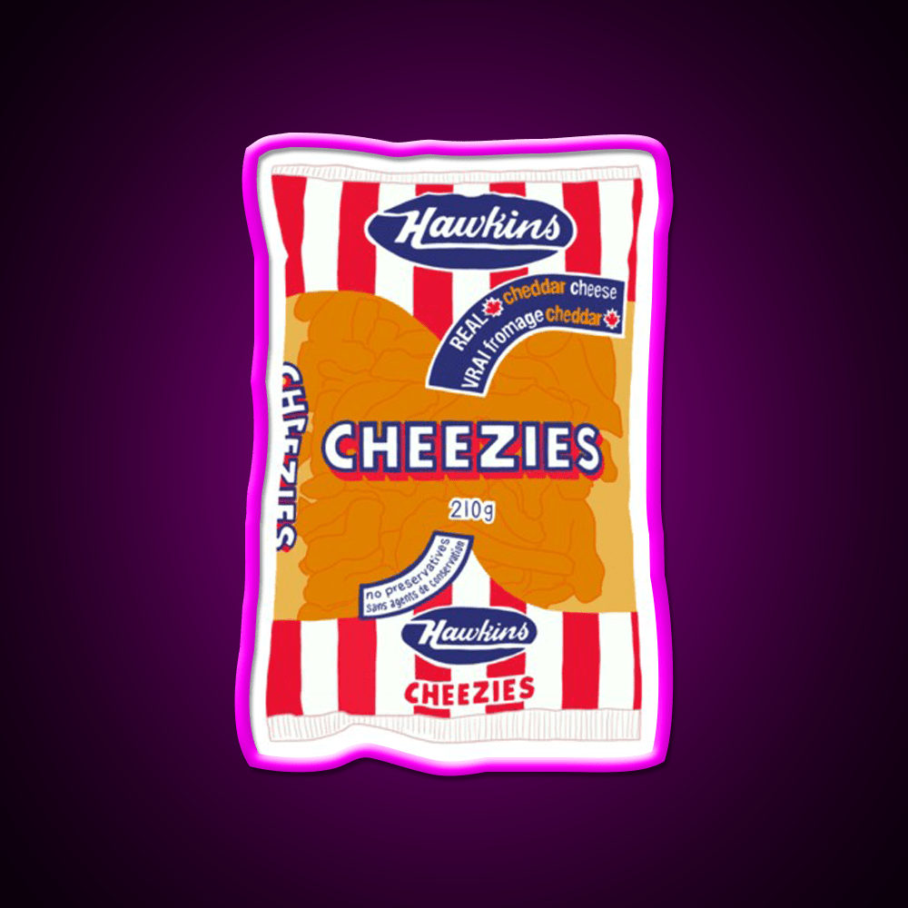 Hawkins Cheezies Snack Food Led Neon Sign Rgb Color - Shineneon