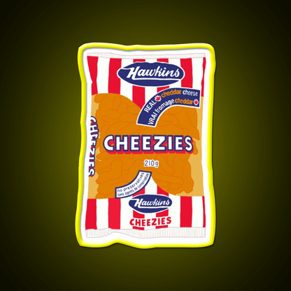 Hawkins Cheezies Snack Food Led Neon Sign Rgb Color - Shineneon