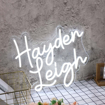 Hayden Leigh White Led Neon Sign - Shineneon