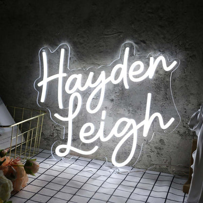 Hayden Leigh White Led Neon Sign - Shineneon