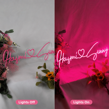 Haymi Sunny LED Neon Sign - 06 Day Night Comparison