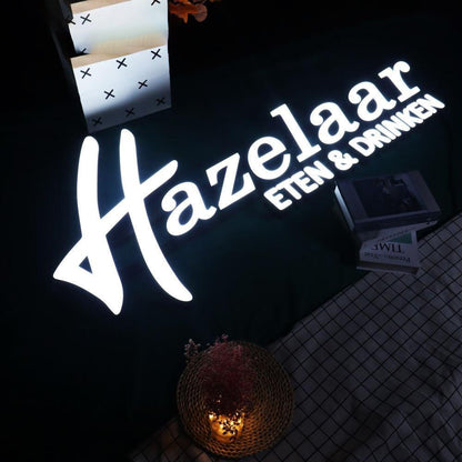Hazellar Eten Drinken 3D Frontlit Letters Metal Led Sign - Shineneon