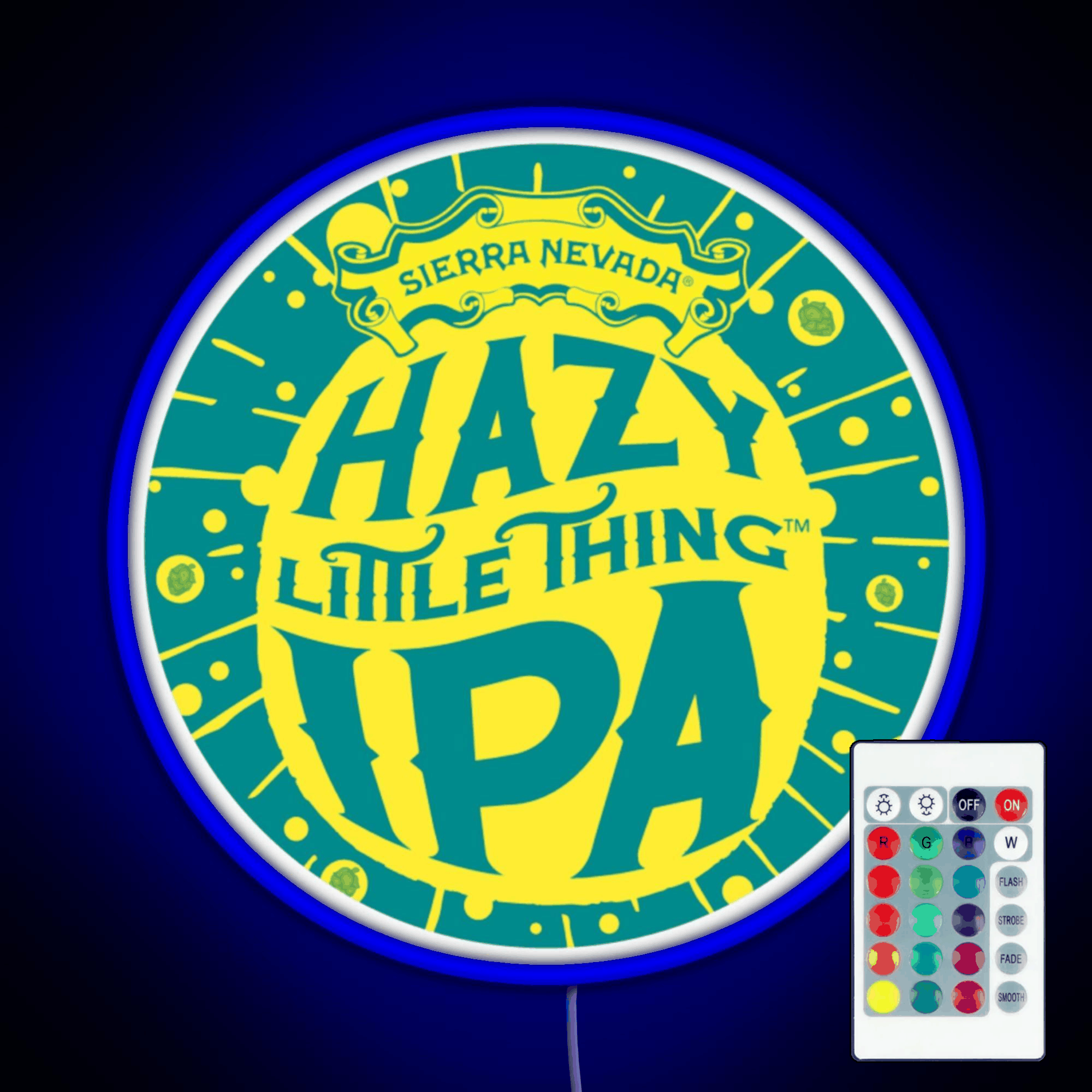 Hazy Ipa Logo Rgb Led Neon Sign Pop Wall Art