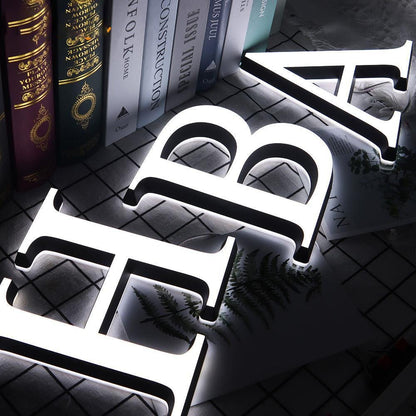 Hba 3D Front And Back Lit Letters Metal Led Sign - Shineneon