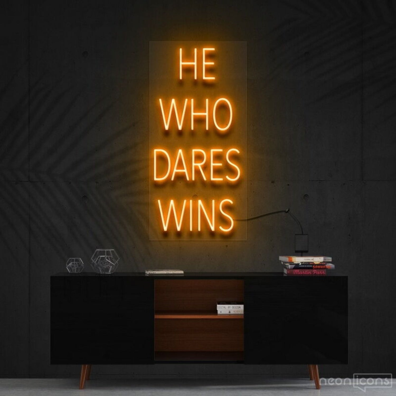 He Who Dares Wins Led Neon Sign For Motivational Spaces - Shineneon