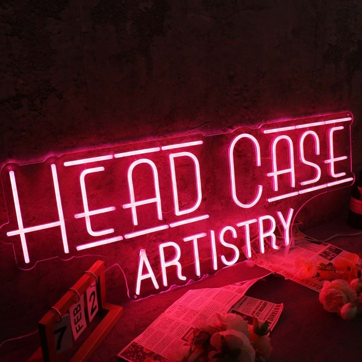 Head Case Artistry Red Led Neon Sign - Shineneon