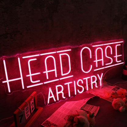 Head Case Artistry Red Led Neon Sign - Shineneon