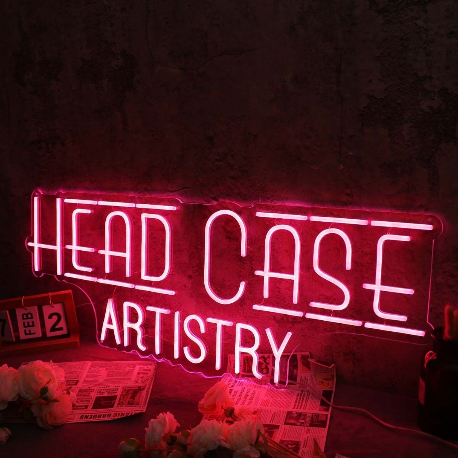 Head Case Artistry Red Led Neon Sign - Shineneon