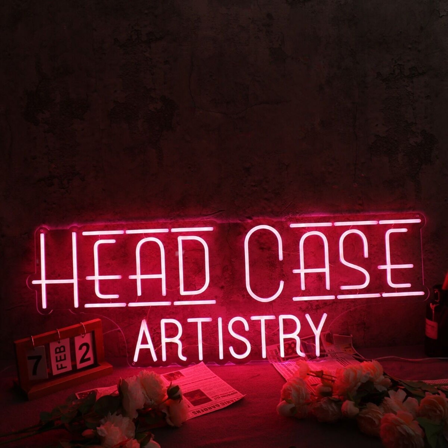 Head Case Artistry Red Led Neon Sign - Shineneon